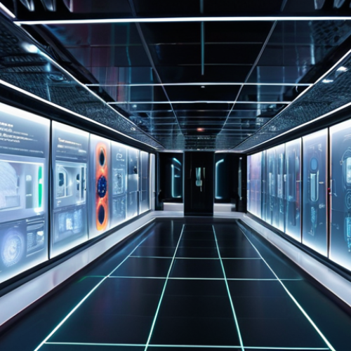 Home 7 **Prompt:** A futuristic, sleek smart building interior, subtly infused with a network of glowing smart sensors embedded in walls and ceilings. Data streams visually flow from these sensors towards a holographic, translucent AI interface displaying complex predictive analytics for fire prevention – showing heatmaps, gas concentrations, and a "PREVENTED" status. The overall ambiance is one of proactive safety, digital intelligence, and an unseen protective force. Cinematic lighting, conceptual art, high detail.