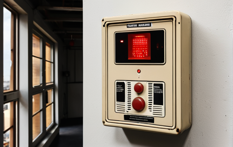 **Prompt 1:** A striking visual juxtaposition of an antiquated, bulky beige fire alarm panel from the 1970s with exposed, complex wiring, clashing awkwardly with sleek, futuristic IoT fire sensors emitting faint digital glows and data streams. The scene captures the "Frankenstein's monster" challenge of integrating disparate technologies in fire safety, conveying a sense of complex, often clashing, interoperability. Realistic, detailed, with an industrial backdrop.