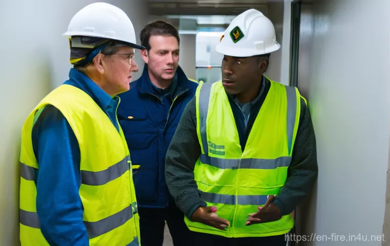 화재안전관리기술자 실습 과정 정리 - **Prompt:** A fire safety engineer, a woman in her late 30s with a focused expression, is in a speci... 화재안전관리기술자 실습 과정 정리 - **Prompt:** A fire safety engineer, a woman in her late 30s with a focused expression, is in a speci...