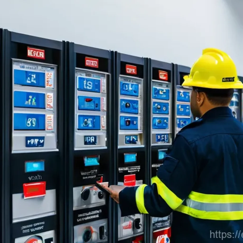 화재안전관리 기술자의 경력 성장 사례 - **Prompt:** "A diverse, focused fire safety technician in their late 20s, wearing a practical, clean...