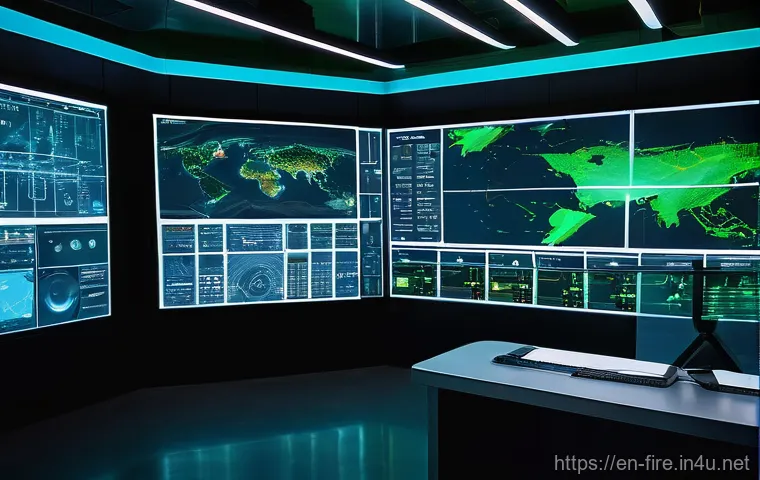 화재안전관리 업무 수행 시 유의사항 - **Prompt Title:** AI-Driven Predictive Fire Safety Control Room
**Image Prompt:** A hyper-futuri...