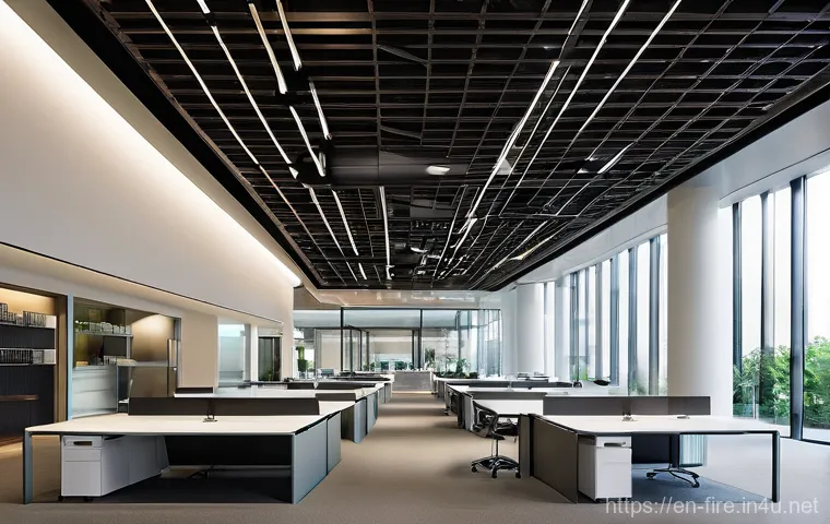 화재안전관리 업무 수행 시 유의사항 - **Prompt Title:** Interconnected IoT Building Safety Network in Action
**Image Prompt:** A moder... 화재안전관리 업무 수행 시 유의사항 - **Prompt Title:** Interconnected IoT Building Safety Network in Action
**Image Prompt:** A moder...