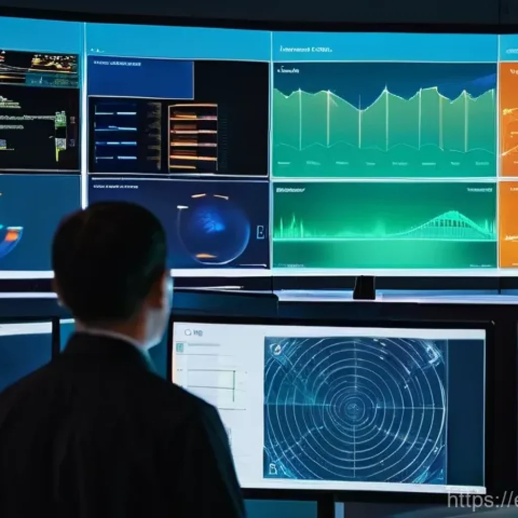 화재안전관리 직무에서의 목표 설정과 달성 - **Prompt:** A futuristic, high-tech fire safety command center bathed in soft, blue ambient light. I...