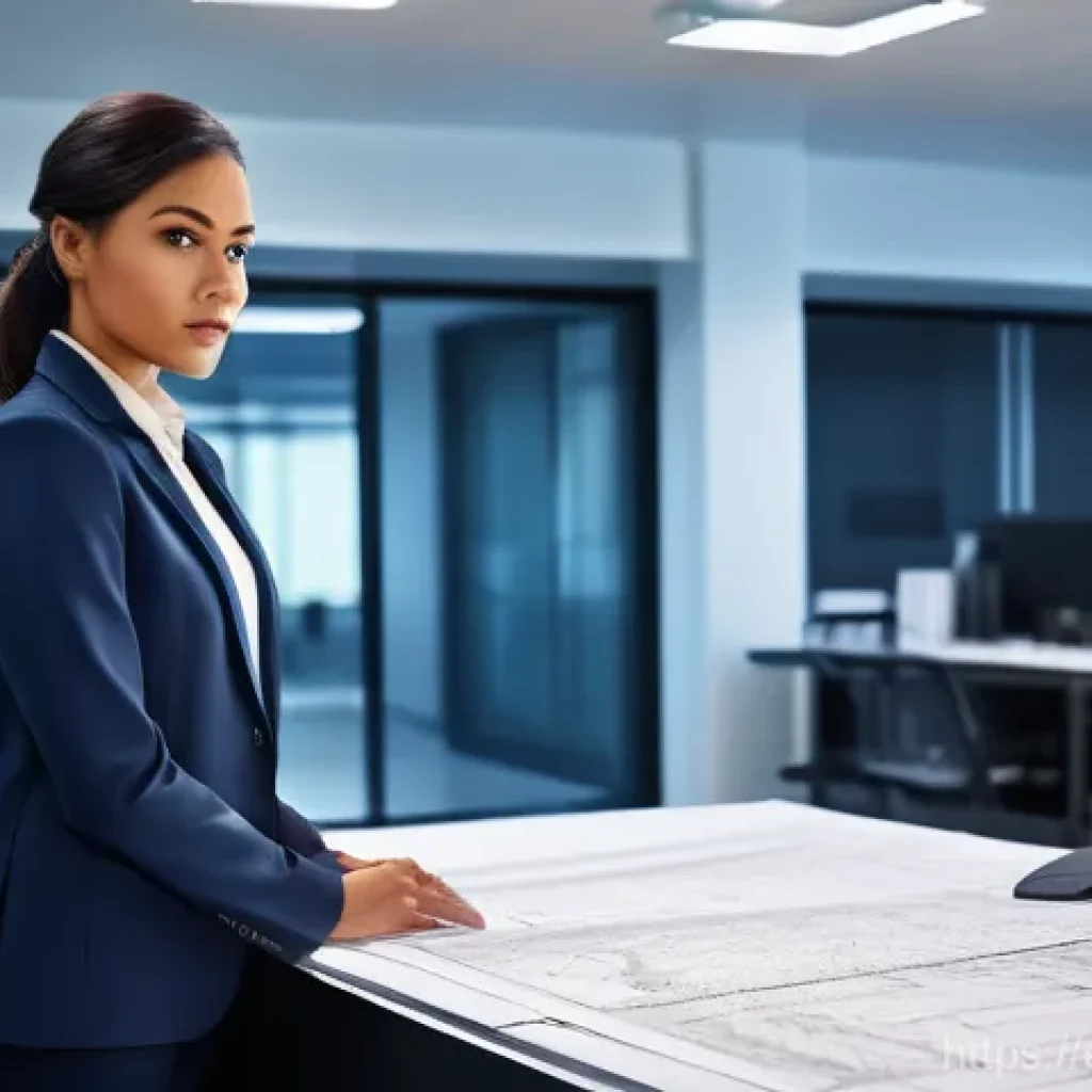 화재안전관리기술자의 국가별 연봉 비교 - **Prompt: The Meticulous Fire Safety Engineer**
"A highly detailed, realistic image of a female ...