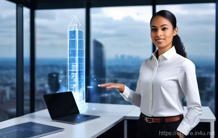 화재안전관리기술자의 경력 개발 로드맵 - **Prompt:** A highly skilled female fire safety management engineer, mid-30s, with a focused and int...