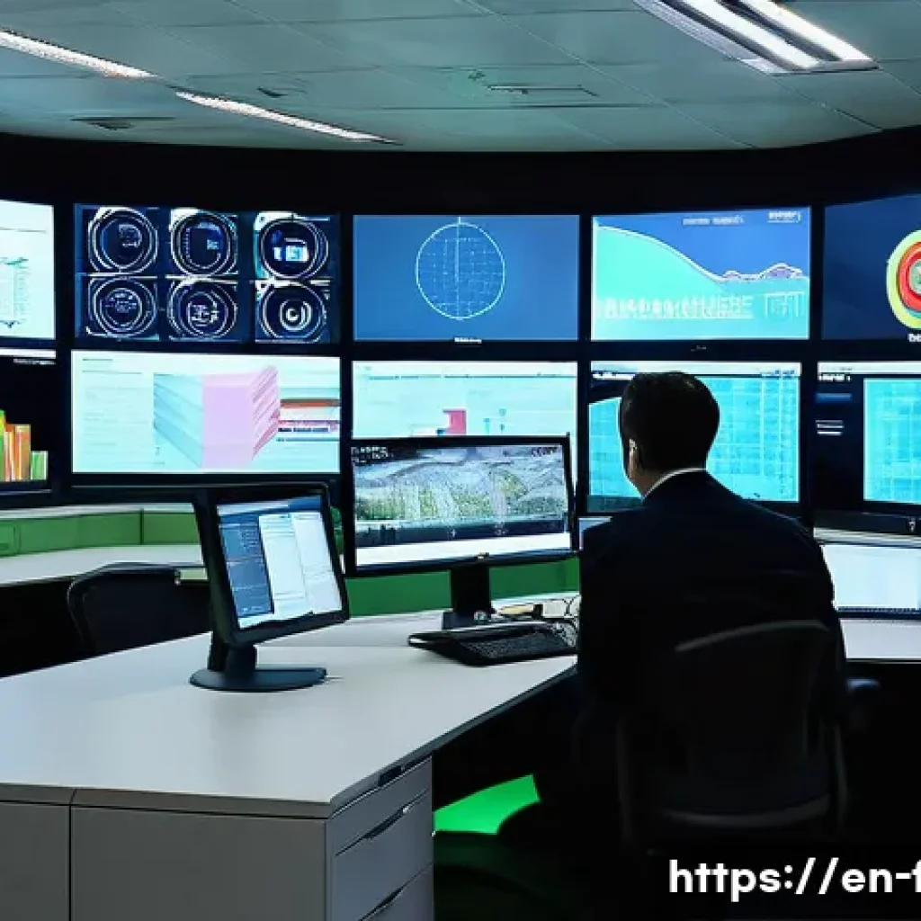 화재안전관리 직무에서의 성과 평가 전략 - **Image Prompt: Proactive Fire Safety Operations Center**
A wide shot of a modern, brightly lit ...