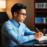 화재안전관리기술자 취업 성공 후기 - **Prompt: "A focused, determined young professional, appearing to be in their late 20s to early 30s,...