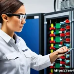 화재안전관리 기술자의 자격증 취득 전략 - **Prompt 1: Advanced Fire System Inspection**
    "A highly detailed, realistic image of a skilled f...