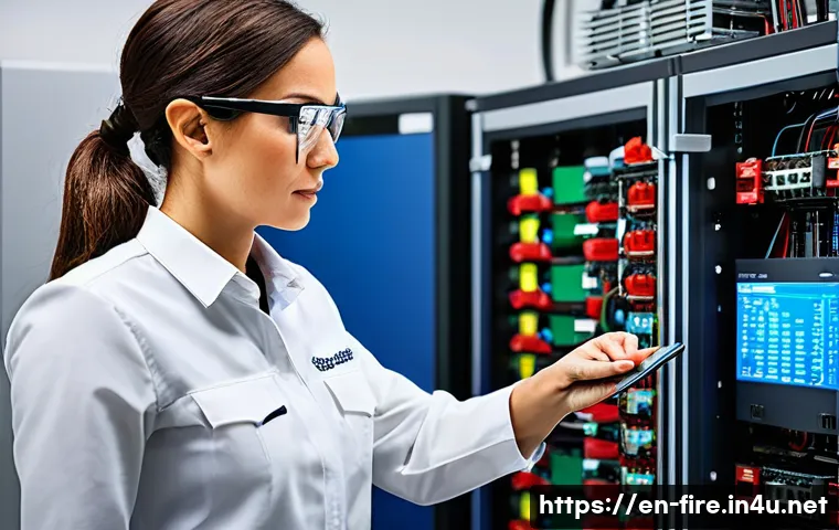 화재안전관리 기술자의 자격증 취득 전략 - **Prompt 1: Advanced Fire System Inspection**
"A highly detailed, realistic image of a skilled f...